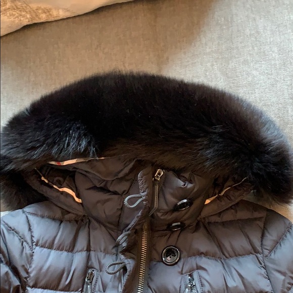 Burberry Brit Fox Fur down jacket Sz M - Picture 2 of 6
